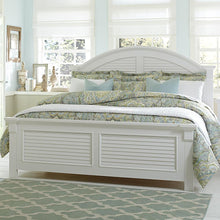 Summer House I King Panel Bed in Oyster White