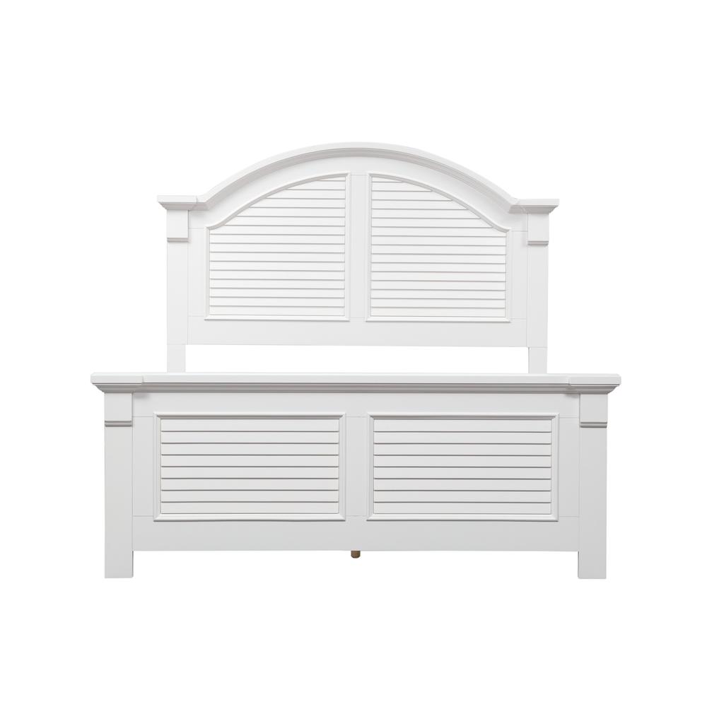 Summer House I King Panel Bed in Oyster White