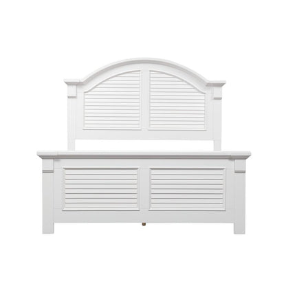 Summer House I King Panel Bed in Oyster White