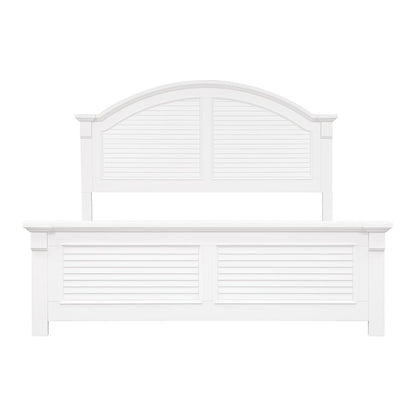 Summer House I Queen Panel Bed in Oyster White