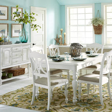 Summer House 5 Piece Rectangular Table Set in Oyster White