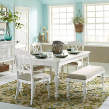 Summer House 6 Piece Rectangular Table Set in Oyster White