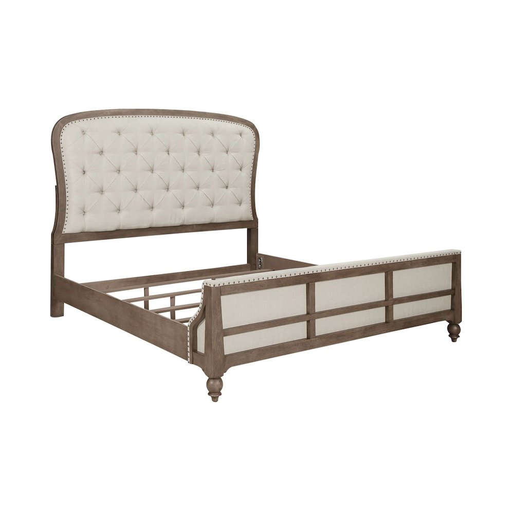 Americana Farmhouse King Shelter Bed in Dusty Taupe