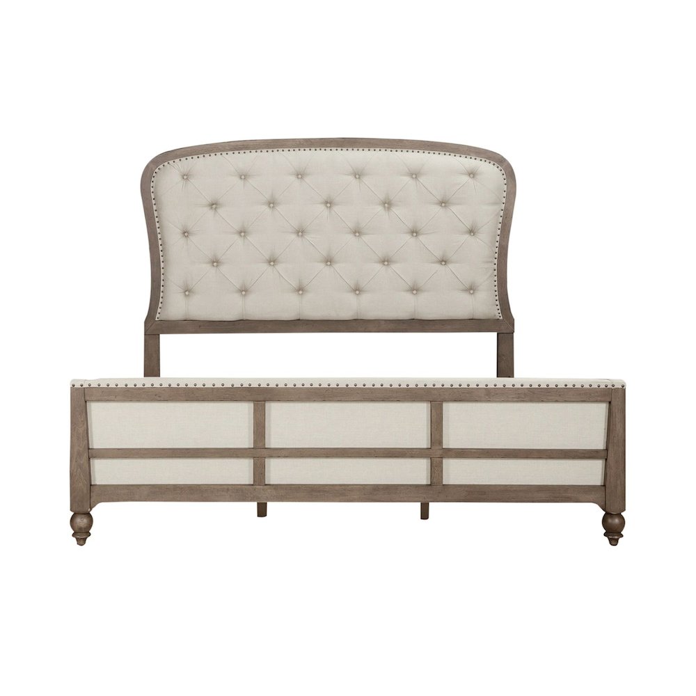 Americana Farmhouse King Shelter Bed in Dusty Taupe