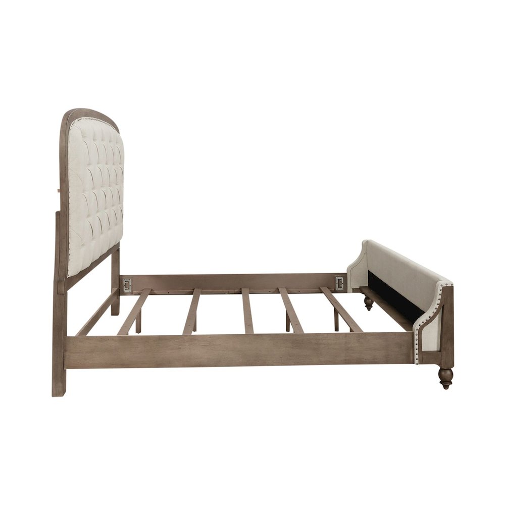Americana Farmhouse King Shelter Bed in Dusty Taupe