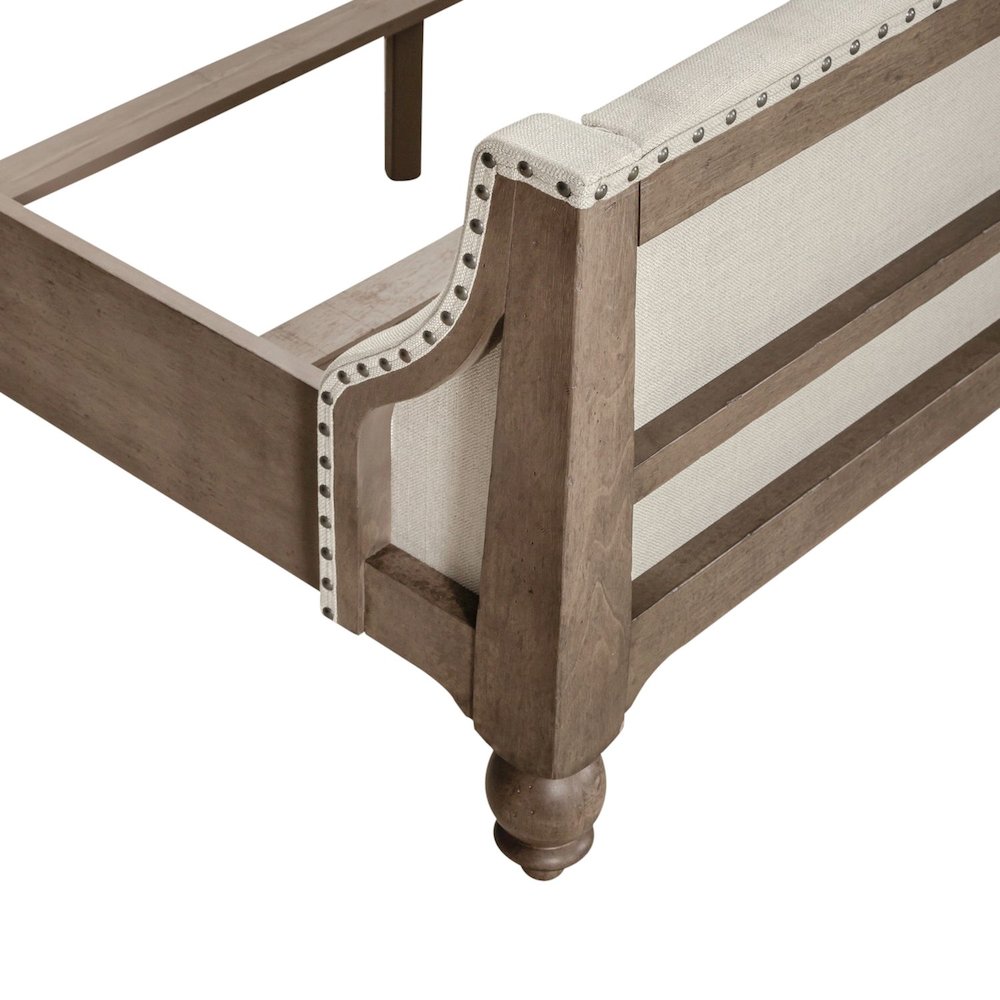 Americana Farmhouse King Shelter Bed in Dusty Taupe