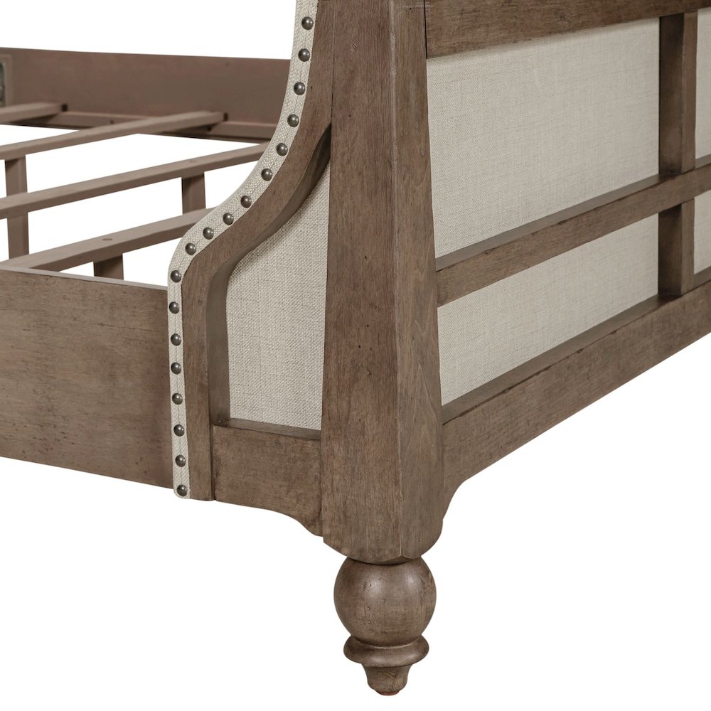 Americana Farmhouse King Shelter Bed in Dusty Taupe