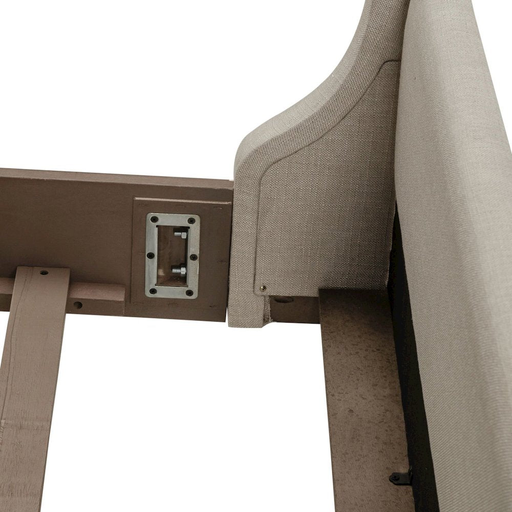Americana Farmhouse King Shelter Bed in Dusty Taupe