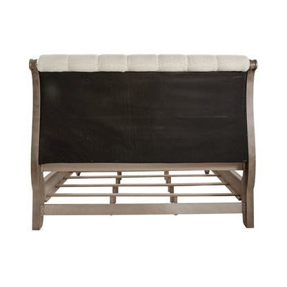 Americana Farmhouse King Sleigh Bed in Dusty Taupe