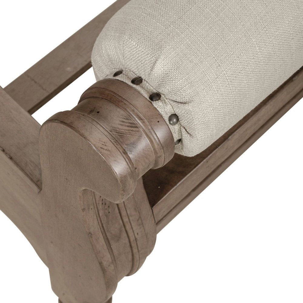 Americana Farmhouse King Sleigh Bed in Dusty Taupe