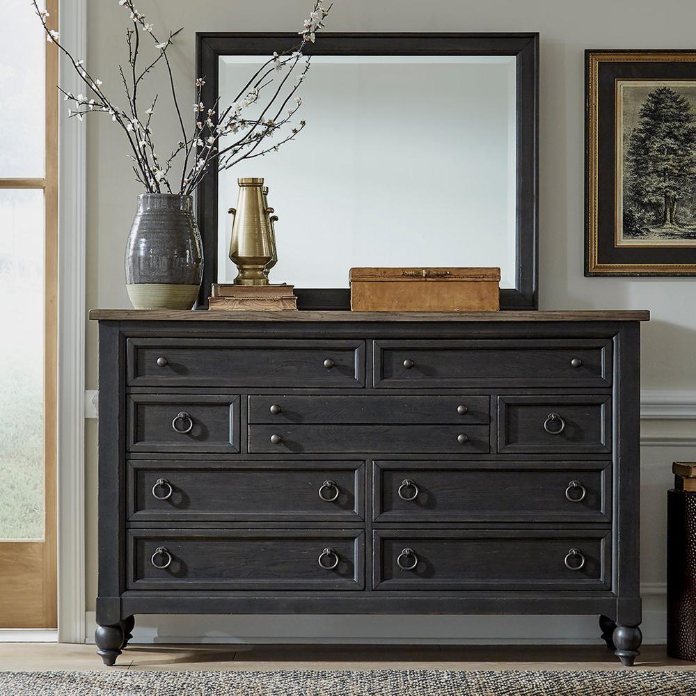 Americana Farmhouse Opt Dresser & Mirror in Dusty Taupe