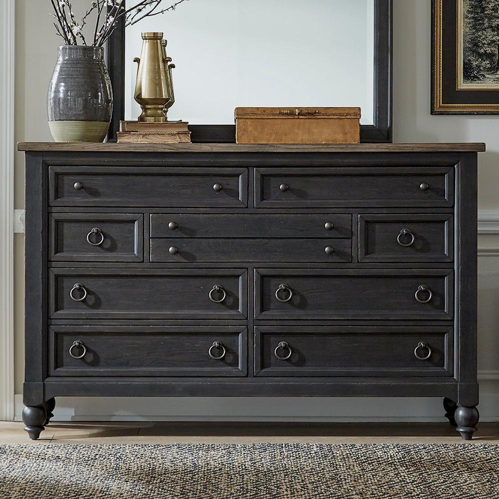 Americana Farmhouse Opt Dresser & Mirror in Dusty Taupe