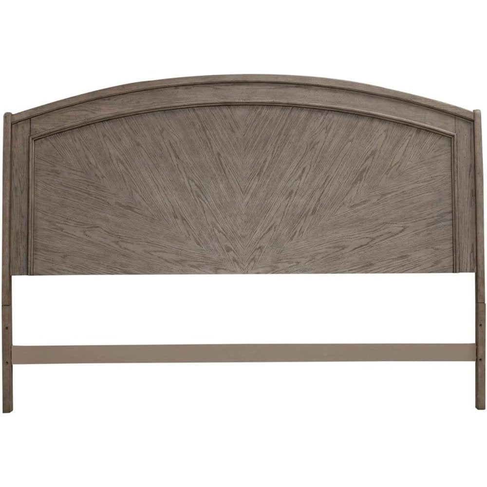 Avalon Queen Panel Headboard with Oak Wood Frame  - Burnished Beige