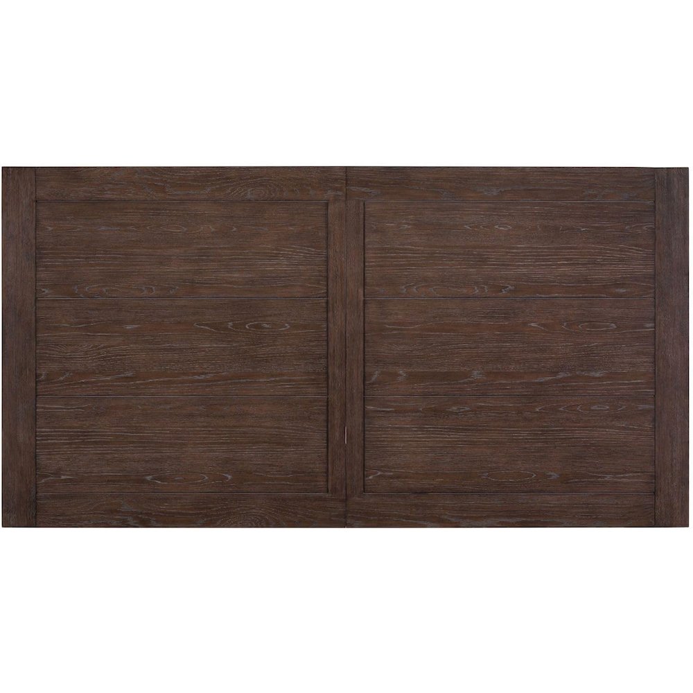 Rectangular Table for Dining Room with Self Storing Leaf - Satin Espresso Oak