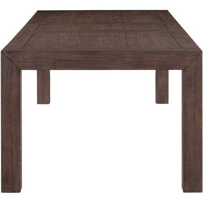 Rectangular Table for Dining Room with Self Storing Leaf - Satin Espresso Oak