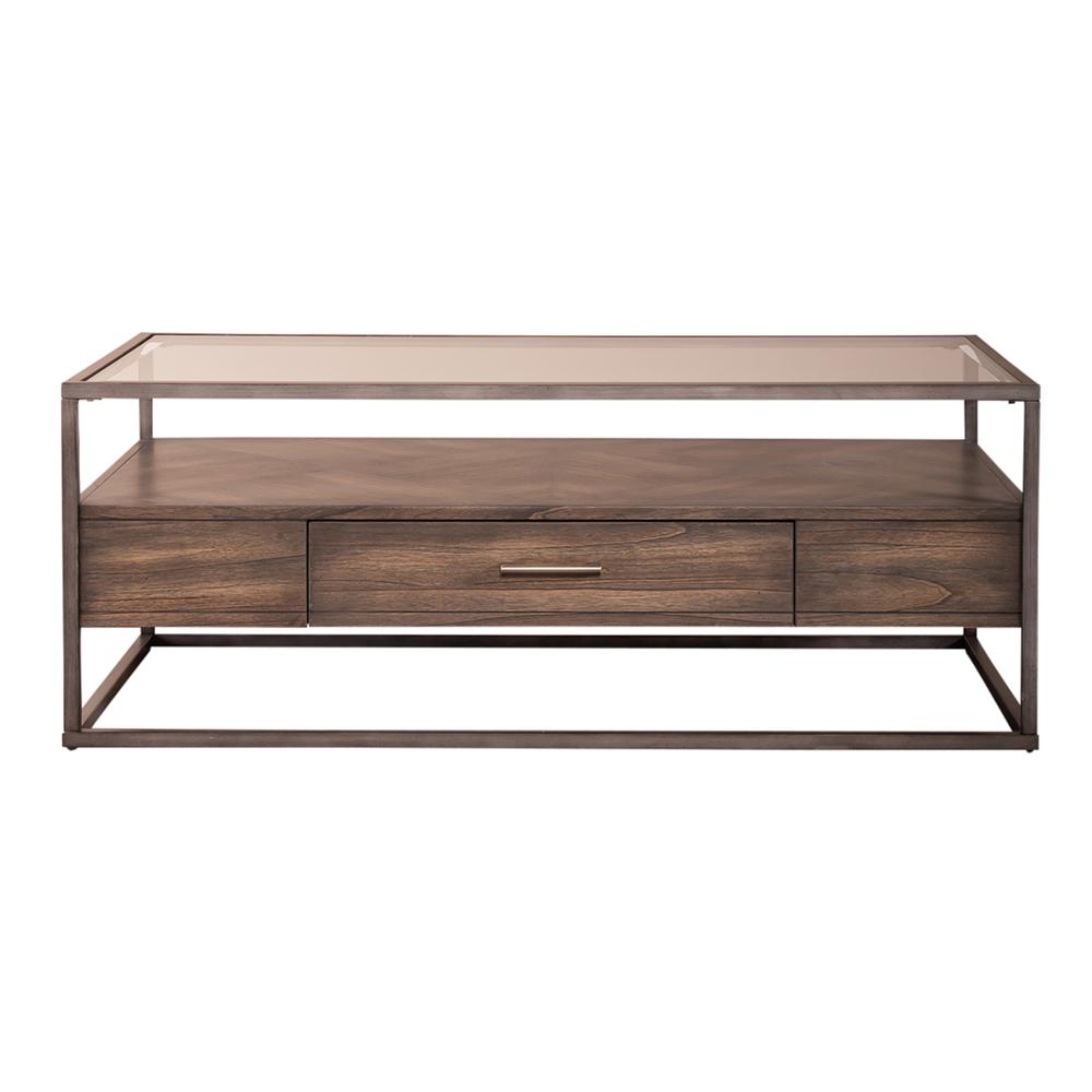Jamestown Rectangular Cocktail Table in Tobacco