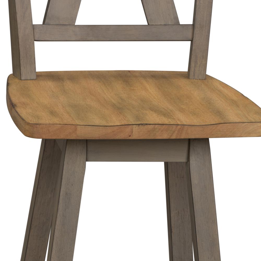 Lindsey Farm Counter Height Swivel Chair (RTA) in Gray