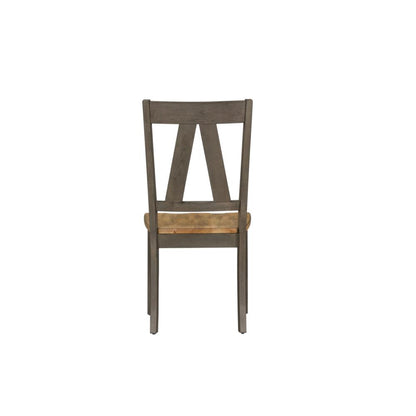 Lindsey Farm Splat Back Side Chair (RTA)-Set of 2 in Gray