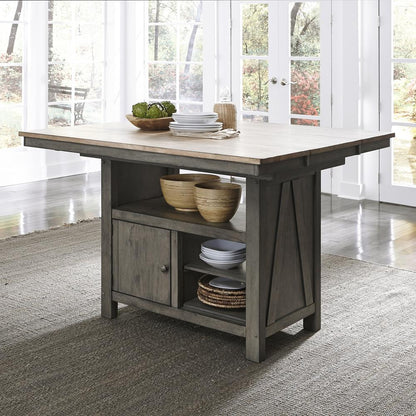 Lindsey Farm 5 Piece Gathering Table Set in Gray