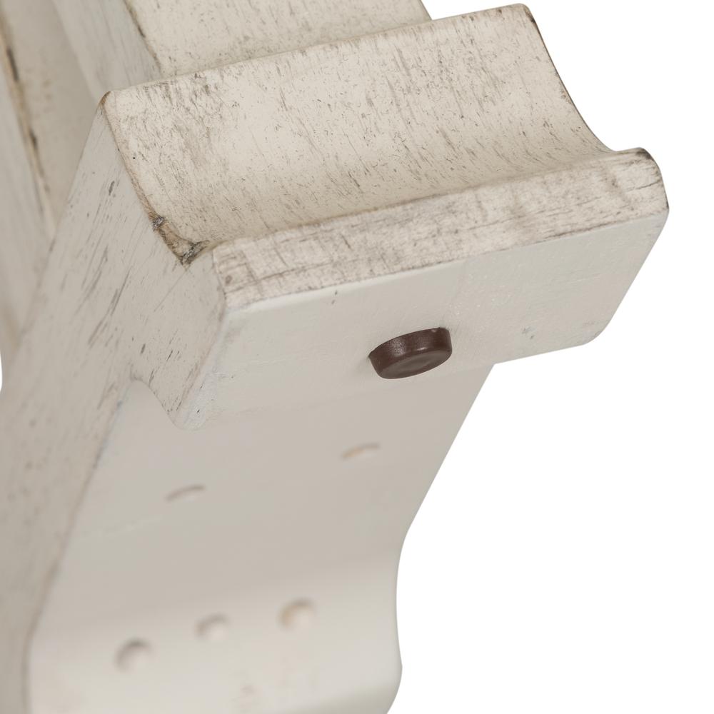 Farmhouse Reimagined Flip Lid Sofa Table in Antique White w/ Chestnut Top