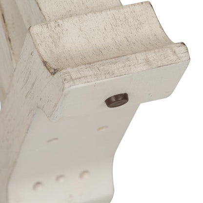 Farmhouse Reimagined Flip Lid Sofa Table in Antique White w/ Chestnut Top