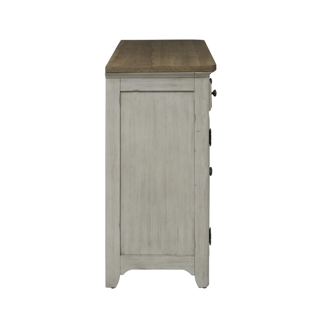 Farmhouse Reimagined Server in Antique White w/ Chestnut Top