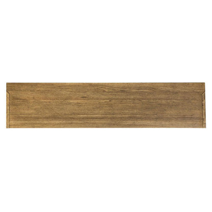 Farmhouse Reimagined Entertainment TV Stand in Antique White w/ Chestnut Top
