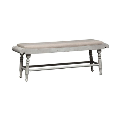 Whitney Bench (RTA) in Antique Linen w/ Weathered Gray
