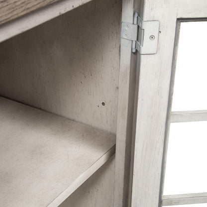 Whitney Server in Antique Linen w/ Weathered Gray
