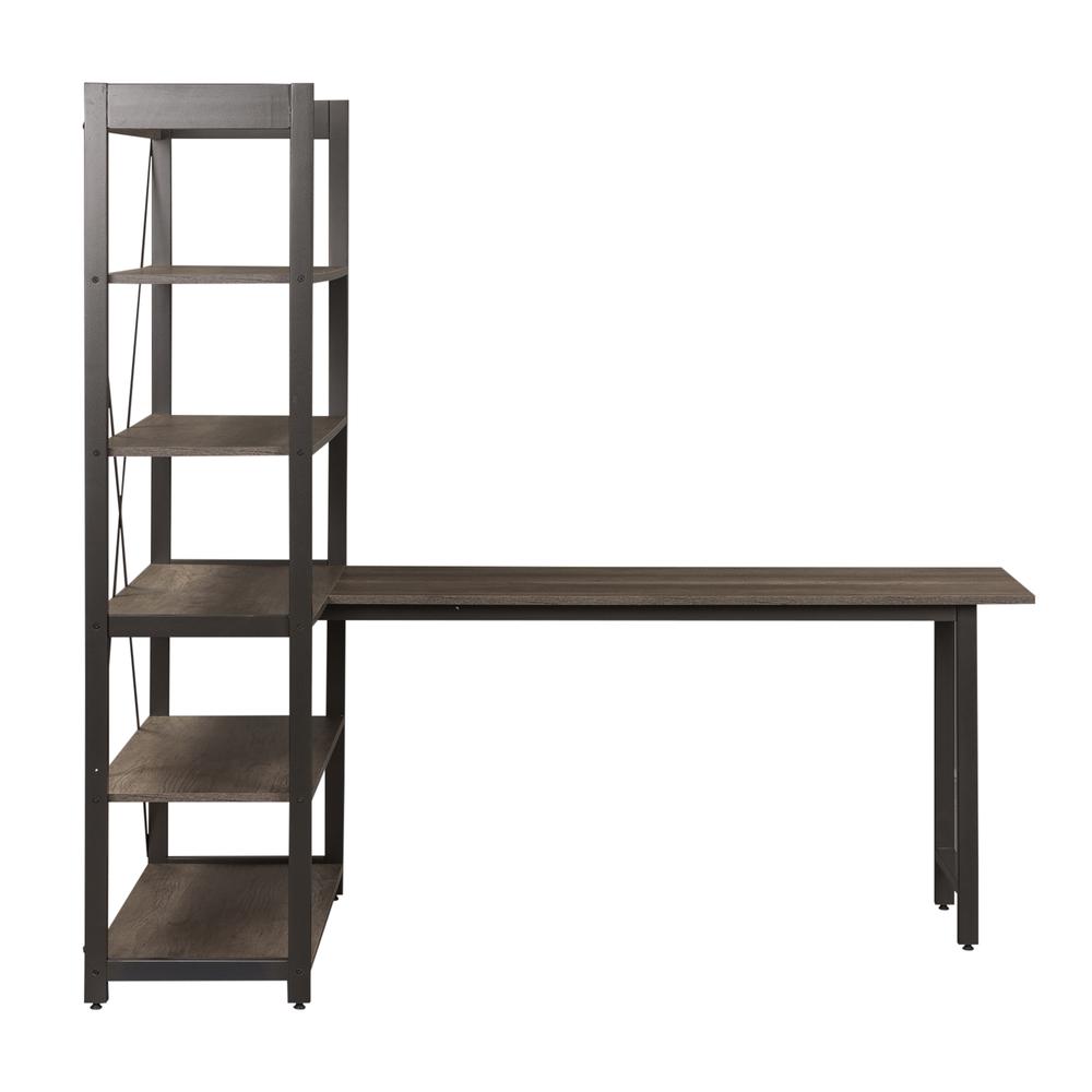 Tanners Creek Desk and Bookcase Set in Graystone