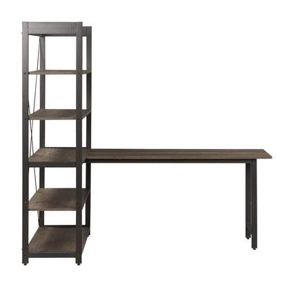 Tanners Creek Desk and Bookcase Set in Graystone