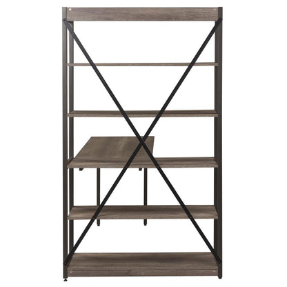 Tanners Creek Desk and Bookcase Set in Graystone