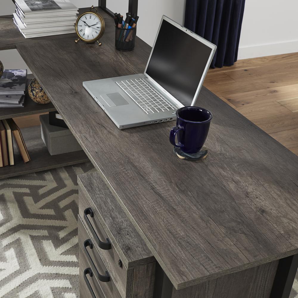 Tanners Creek Desk and Bookcase Set in Graystone