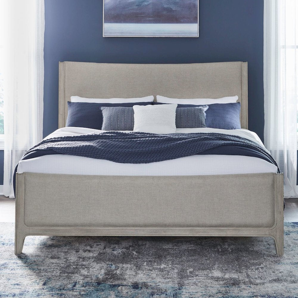New Haven California King Upholstered Bed Frame - Sanctuary White