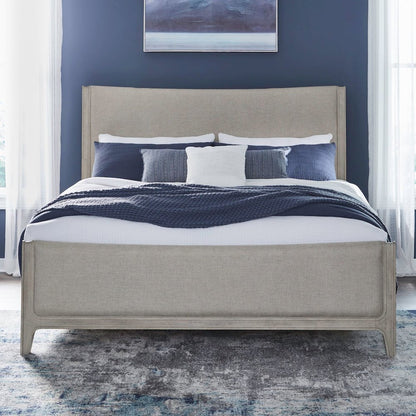 New Haven California King Upholstered Bed Frame - Sanctuary White