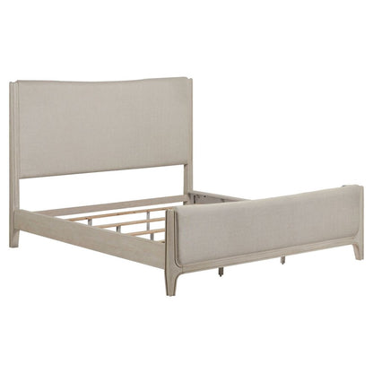 New Haven King Upholstered Bed Frame - Sanctuary White