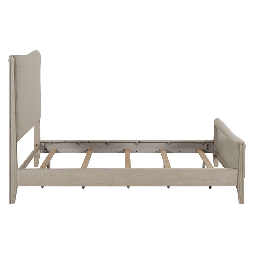 New Haven King Upholstered Bed Frame - Sanctuary White