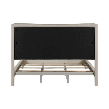 New Haven King Upholstered Bed Frame - Sanctuary White