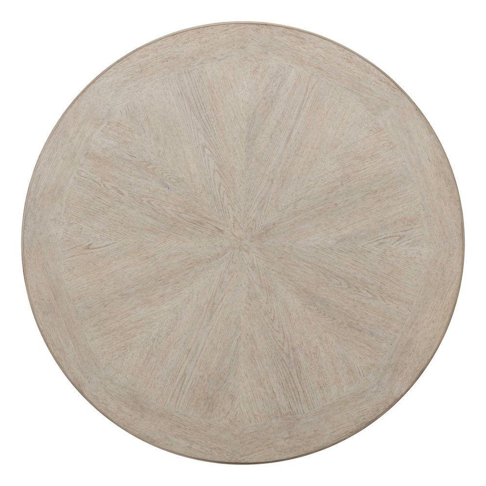 Round Cocktail Table for Living Room Traditional - Sanctuary White Oak Wood