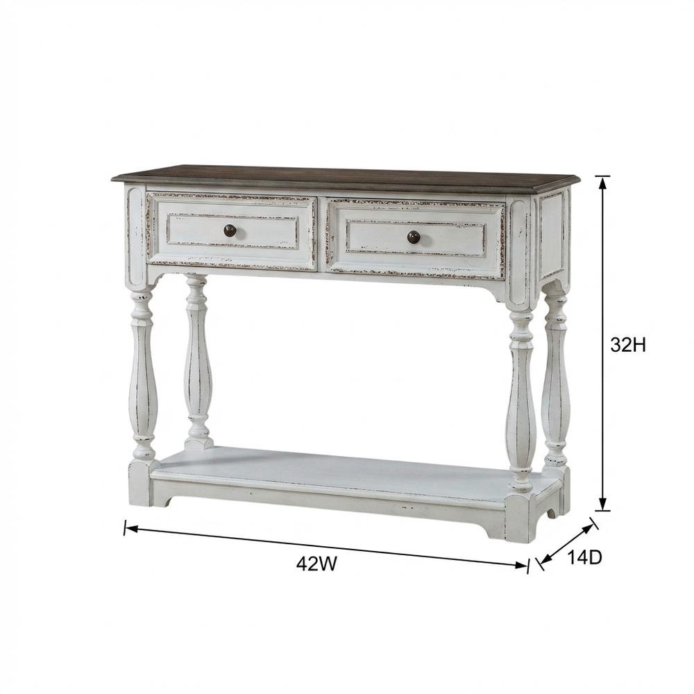 White, Console Table, Quality Build, Durable Wood Frame