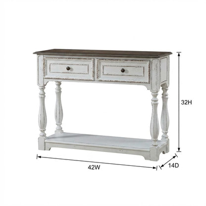 White, Console Table, Quality Build, Durable Wood Frame