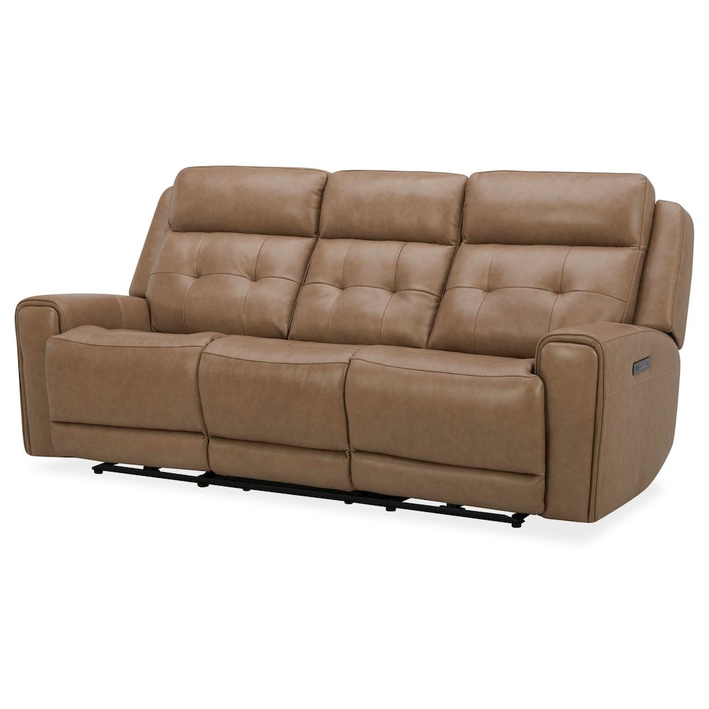 Carrington Power Recline Set with Sofa, Loveseat & Recliner - York Sand Leather