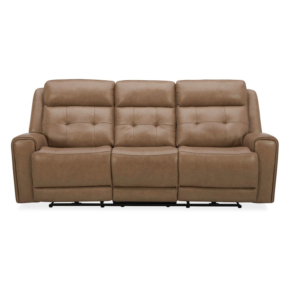 Carrington Power Recline Set with Sofa, Loveseat & Recliner - York Sand Leather