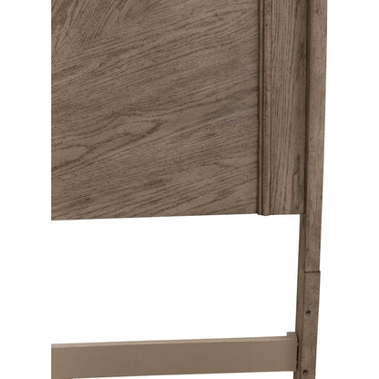 Avalon Queen Panel Headboard with Oak Wood Frame  - Burnished Beige
