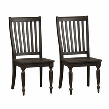 Harvest Home Slat Back Side Chair (RTA)-Set of 2 in Chalkboard