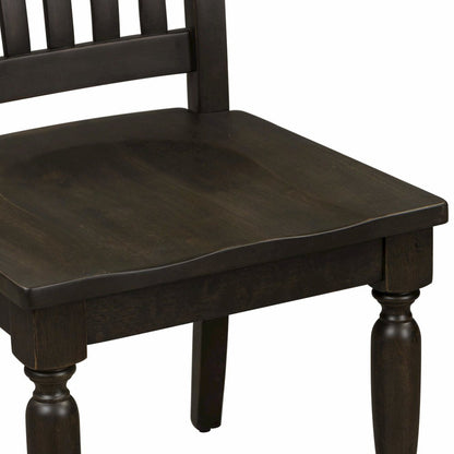 Harvest Home Slat Back Side Chair (RTA)-Set of 2 in Chalkboard