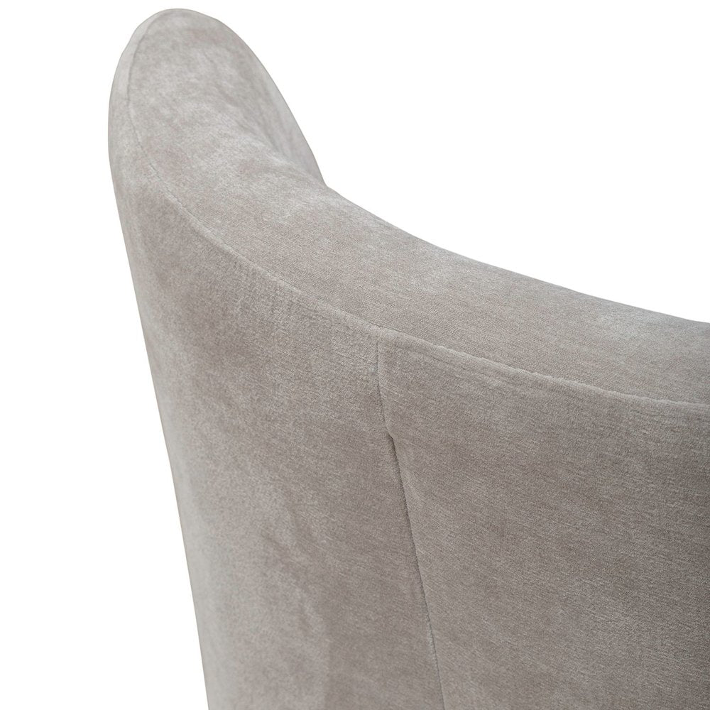 Accent Dining Chair with Castors - Rounded Back - Truffle Upholstry