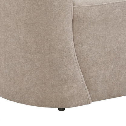 Solid Wood Upholstered Accent Dining Chair with Castors, Eclectic Style, Brown