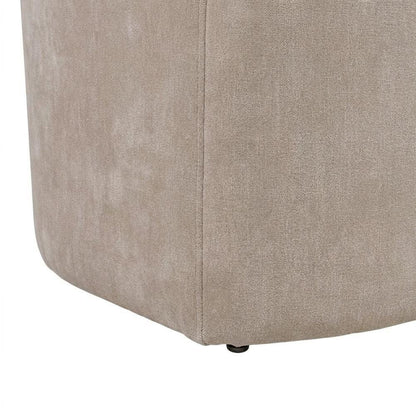 Solid Wood Upholstered Accent Dining Chair with Castors, Eclectic Style, Brown