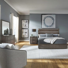 California King Panel Bed LED Touch Light, Dresser & Mirror, Night Stand